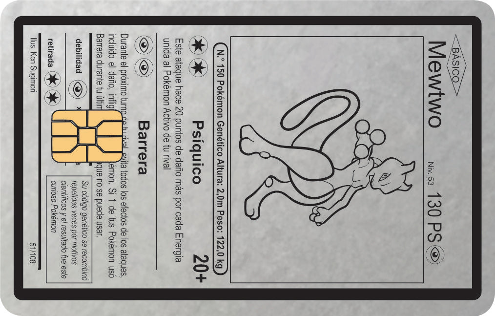 Mewtwo Card: Spanish Version