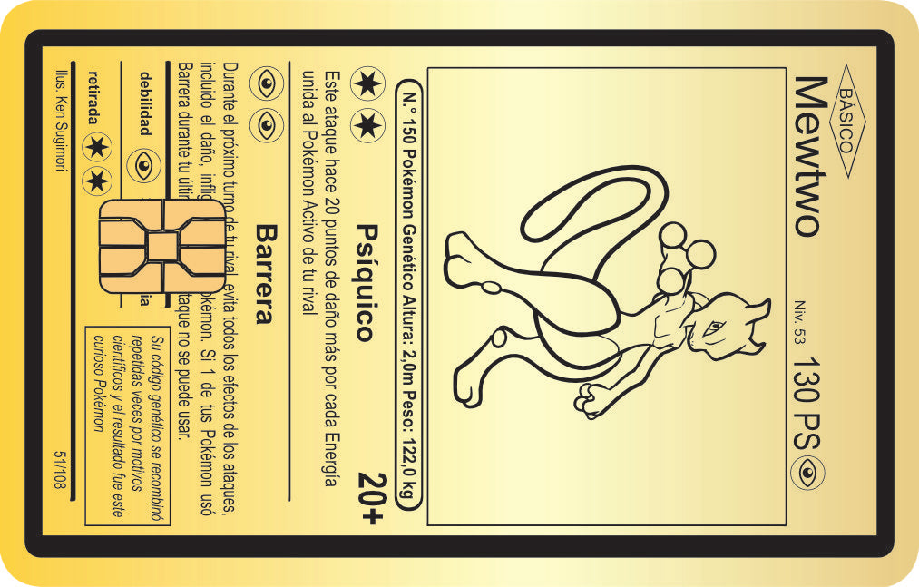 Mewtwo Card: Spanish Version