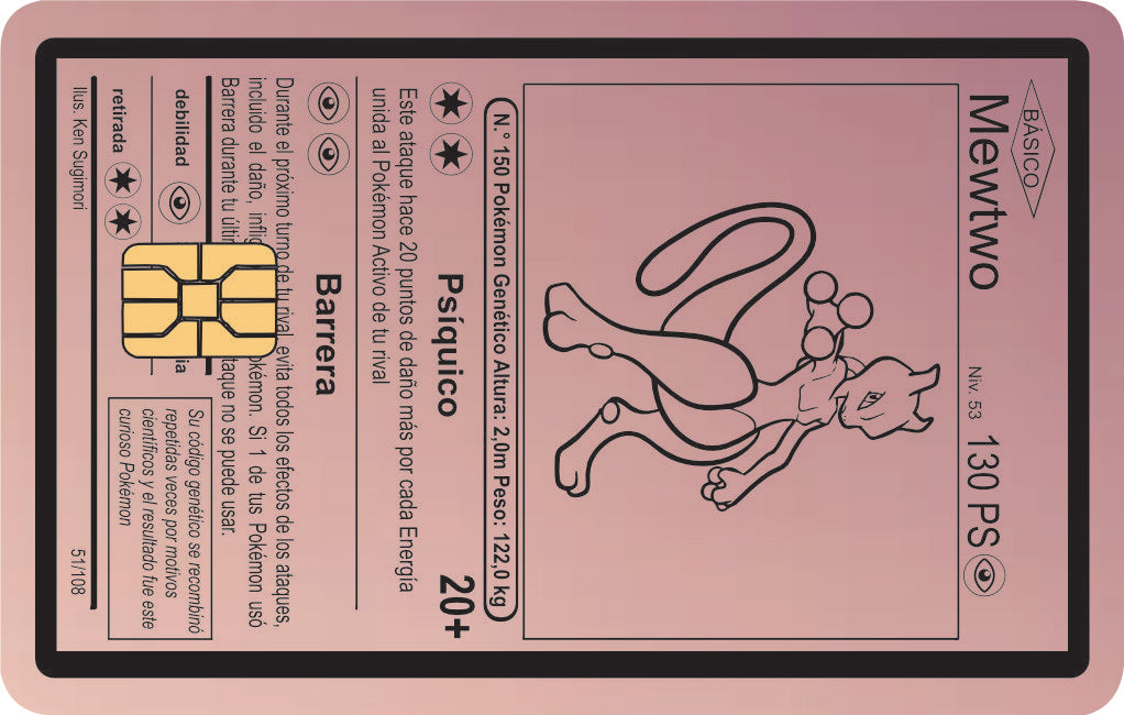 Mewtwo Card: Spanish Version