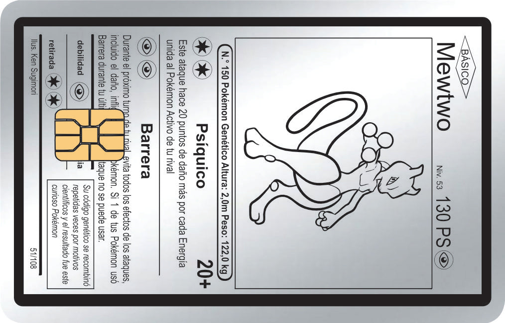 Mewtwo Card: Spanish Version